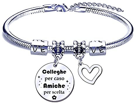 POIUYTRE Idee Regalo Bracciale Ringraziamento per Colleghi e Amici, Donna, Compleanno, Natale