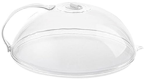 Cabilock Mikrowellenhaube Abdeckung Mikrowellen Abdeckung mit Griff, Mikrowellenabdeckhaube BPA Frei, Mikrowellendeckel Transparent, Fliegenhaube Spritzschutz Ø 22CM, Höhe 11CM