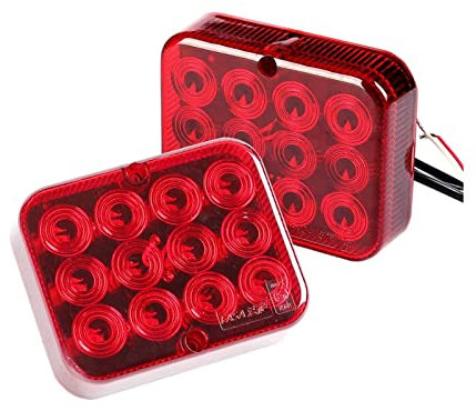 DENJAY Abdeckung für Nebelscheinwerfer Nebelschlussleuchte Für Anhänger Nebelscheinwerfer Rot 12V 24V Für PKW Anhänger Wohnwagen LKW