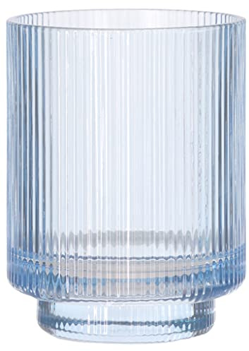 Södahl Clarity Zahnbürstenhalter, Zahnputzbecher aus Glas fürs Badezimmer, Durchm. 8 cm, Höhe 10,3 cm, Sky Blue