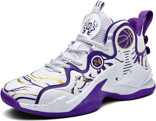 Kmrlofiy Chaussures de Basket-Ball Homme Baskets et Chaussures de Sport pour Homme Tendance Chaussures de Basketball Tennis Antidérapantes Confortables (SJB-F36, 44EU)