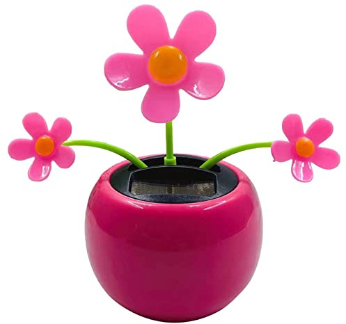 Fonowx Divertente Danzante da Cruscotto, Testa Oscillante, Fiori, Ballerina Oscillante, Giocattolo Danzante Solare per Decorazione Auto, Girasoli
