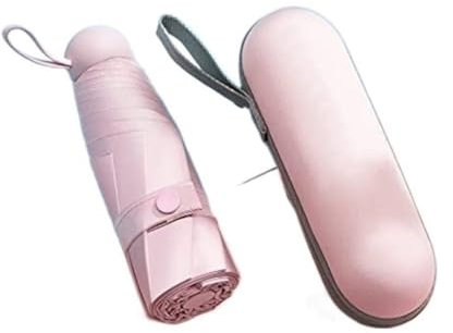 NTIYOU Folding Umbrella Sun Umbrella Sunscreen Anti-ultraviolet Sunny And Rain Dual-use Female Five-folding Capsule Small Portable Sunshade Portable