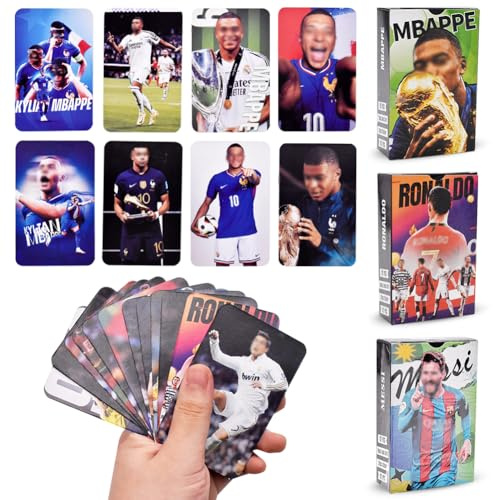 Gold Foil Football Star Cards,3 Pack/276Pcs Top World Football Stars Battle Mat Card Game, Play with your favourite football players,Collectible Set Euro Top Cards Birthday Present