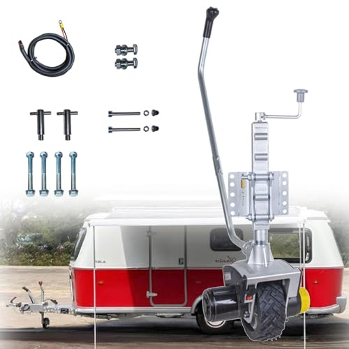 ylpddmm Kit Carrello motorizzato per Camper, Rotella di Sostegno carico Pesante Ruota di Sostegno con Supporto Ruota di Sostegno Professionale per rimorchi roulotte Trailer, Forza di trazione 6000lb