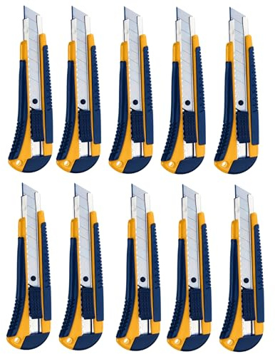 Alco-Albert 116 - Taglierino 18 mm, 10 lame universali professionali, taglierino per tappeti, coltello da lavoro