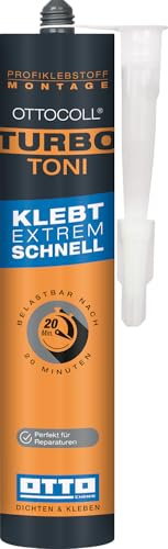 OTTO-COLL TURBOTONI Weiß 290 ml – 1K Hybrid-Klebstoff, superschnell, elastisch, für Holz, Metall, Stein, Fliesen, Innen & Außen