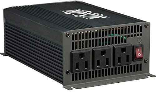 Tripp Lite 700W Compact Power Inverter, 12V DC to 120V AC, 3-Outlets 5-15R, Metal Housing, Built-in Mounting Feet, 1-Year Warranty (PV700HF)