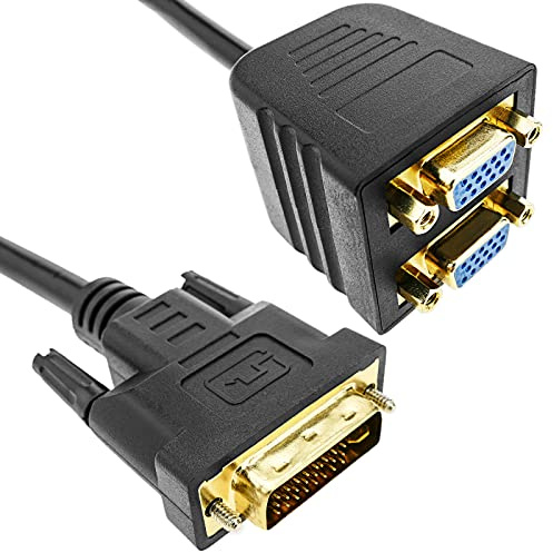 BeMatik - Cable duplicador pasivo de 1 DVI a 2 VGA
