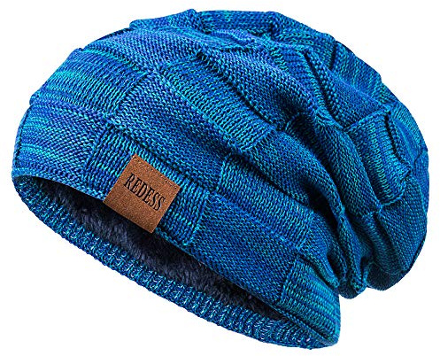 REDESS Beanie Hat para Hombres y Mujeres Winter Warm Sombreros Knit Slouchy Thick Skull Cap