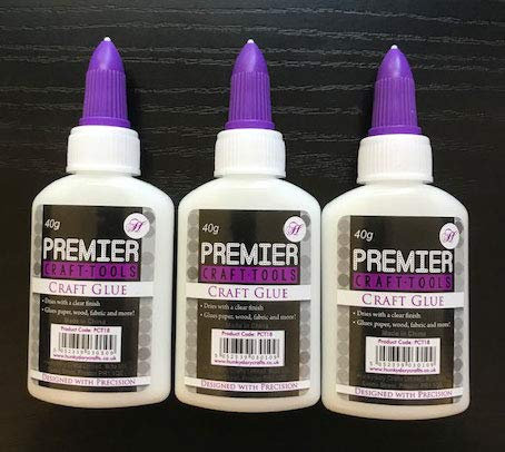 Hunkydory Premier Craft Tools - White Craft Glue - 3 x 40g Bottles