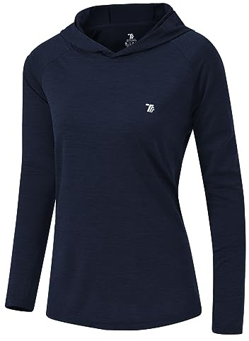 YSENTO Women's Long Sleeve Running Hoodie Gym Sports Yoga Tops Shirts UPF 50+ with Thumb Hole