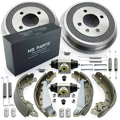 NB PARTS 2x Bremstrommel Bremsbacken 2x Radzylinder hinten passend für Seat Ibiza VW Lupo Polo