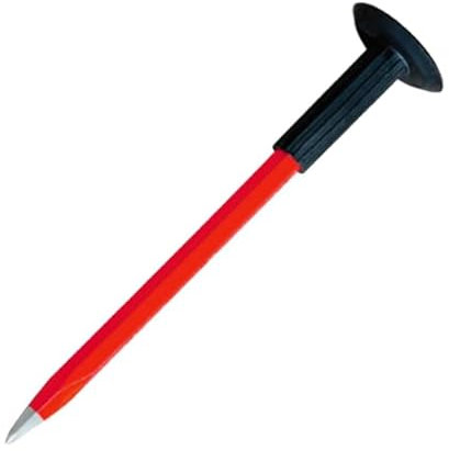 Kippen 3010CX - Scalpello per Muratore a Punta Acuta con Salvamano in Gomma. Dimensioni: 350x16 mm.