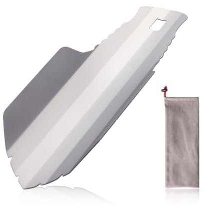 Titan handspade, trädgårdsblomslev, ultralätt campingspade, multifunktionell ryggsäcksslev med förvaringsväska för backpacking, camping, överlevnad