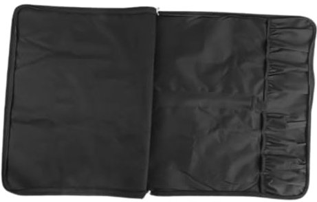 ROMISBABA Étui à Couteaux De Chef Roulé Portable Noir, Tissu Imperméable, Bandoulière Réglable, Pour Camping Et Voyage, Rangement Outils Cuisine Multifonction, Protection Couteaux Compacte