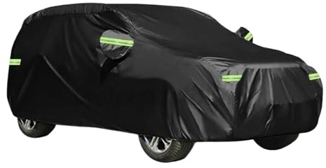 Vattentät Bilöverdrag Universella SUV/Sedan Heltäckande Bilskydd Utomhus Vattentätt Sol Regn Snöskydd UV Blixtlåsdesign Svart Överdrag Bilskydd(XXL)