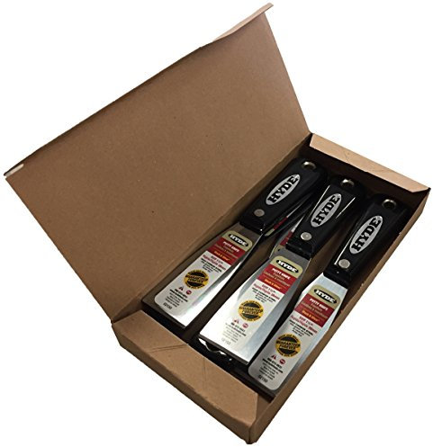 Hyde Black and Silver 02150 1-1/2-Inch Putty Stiff Knife, Pack of 5 (1 1/2 Inch)