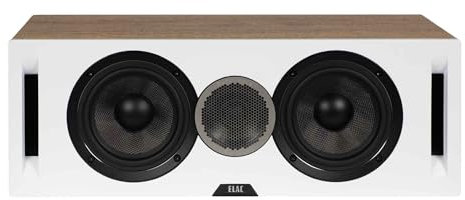 ELAC Debut Reference C5.2 Center Channel Speaker - White Baffle, Oak Cabinet