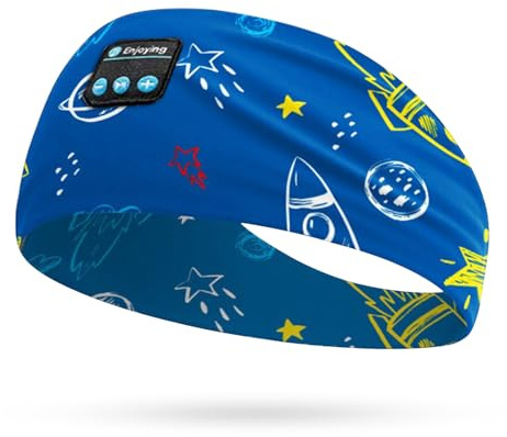Kinder-Sport-Kopfhörer, Bluetooth, Musik-Stirnband, kabelloses Sport-Stirnband, athletische Schweißbänder, Kopfhörer mit Stereo-Lautsprechern für Jungen und Mädchen, Laufen, Fußball, Baseball, Tennis