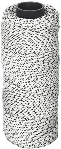 Bon 11-285 500ft Number-18 Bonded Braided Nylon Line - White/Black Flecks