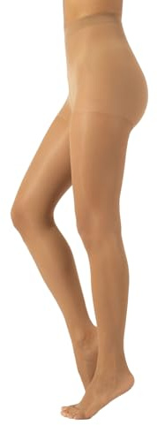 CALZITALY Collant pointes ouvertes avec effet rafraîchissant, 10 DEN |Naturel, Noir| S, M, L, XL, XXL, 3XL, 4XL| Fabriqué en Italie (Naturel, S)