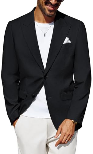PJ PAUL JONES Mens Blazer Suit Jackets Casual Unlined Knit Sport Coats Big and Tall Black 3XL