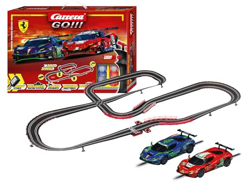 Carrera - 20062575 GO!!! Ferrari Power Racing Rennbahn-Set I Rennbahn mit lizensierten Slotcars | bis zu 2 Spieler | Für Kinder ab 6 Jahren & Erwachsene