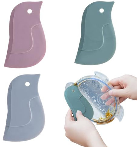Raschietto per Padelle in Silicone, 3 Pezzi raschietto per pentole da cucina, Pentole da Raschietto Multifunzione Pinguino, Pan Antiaderent Pulizia, Raschietto per Olio per Padelle, Strumento da Cucin