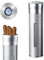 Humidor per sigari in acciaio inox, custodia per sigari con igrometro, umidificatore per sigari, tubo da viaggio per 3 a 4 sigari, custodia per sigari, umidificatore portatile per viaggi brevi