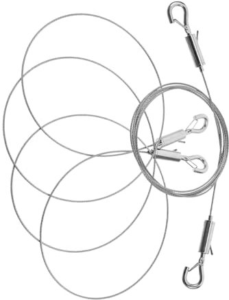 WHAMVOX 2piezas Cuerda De Colgar Ajustable Inoxidable Para Luces y Fotos Para Cocina Sala De Estar y Jardín