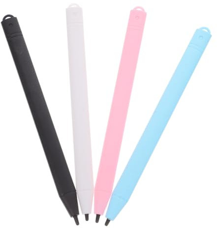 Ipetboom 4pcs Lcd Writing Tablet Stylus Pen Set Replacement for Drawing Pad Compatible Kids and Adults Black White Blue Pink Colors for Digital Handwriting and Doodle Board