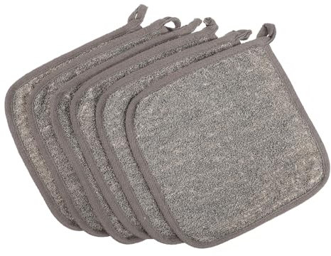 Vaguelly 6stücke Badebürste Scheuertuch Luffabürste Duschtuch Badetuch Peeling Waschhandtuch Aus Bambusfasern Für Gesicht Und Körper Reinigung Mit Eingenähter Schlaufe