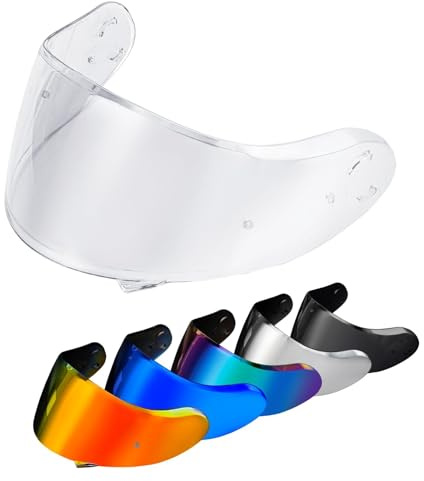 PSLER Hjälmvisir för Neotec 2-tonat visir för Shoei Neotec 2 CNS-3 motorcykel UV-skydd ansiktsskydd ersättningstillbehör (genomskinlig)