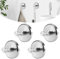Starvortex 4pc Ganchos Ventosa Baño, Fuerte Colgador Toalla Baños Adhesivo, Perchas Baños sin Taladro, Reutilizable Plata Ganchos Ventosa Vacio, Ventosas para Azulejos Cocina Acesorios Cuartos Baño
