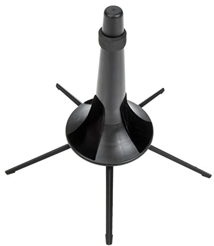 Abaodam Professioneller Metall Trompetenständer Mit 5-fuß Stabilität Und Wattepad Schutz Tragbarer Trompetenhalter Für Musik Instrumente Innen Und Außenbereich