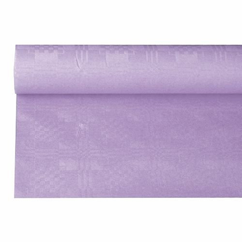Pappersduk med damaskprägling 6 m x 1,2 m lila 12 rullar