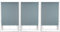 Relaxdays 3X Verdunkelungsrollo im Set, Hitzeschutz, Thermo Rollo, Klemmfix, Blickdicht, Seitenzugrollo 80x160, Stoff 76 cm, grau