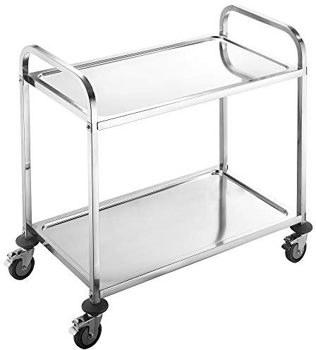 BPT YKR-L2 - Carro de servicio con 2 estantes, 95 x 50 x 95 cm, para restaurante, cantina, cocina de hotel