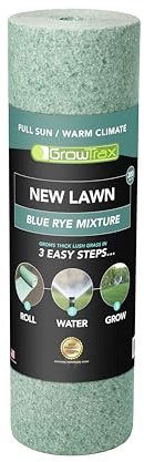 Growtrax 200 Sq Ft Biodegradable Kentucky Blue and Perennial Rye Blend Grass Seed Mat - Mix & Fertilizer Mat for Ball Fields, Parks, & Residential Lawns