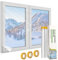 MAGZO Thermo Cover Fenster 1,6 m x10 m, Transparente POF Thermofolie für Fenster Isolierfolie zur Wärmedämmung Dämmfolie Kälteschutzfolie mit 3 Rolle Selbstklebende Band