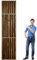 FLEXISTYLE Wanduhr groß XXL Moderne Eichenholz Aufhängepaneel Lamele 250x58cm Holz Eiche holzoptik ohne tickgeräusche modern Wohnzimmer