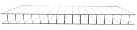 Polycarbonat Hohlkammerplatten - Doppelstegplatten 10 mm - Zuschnitte für Gewächshäuser - Länge: 1500 mm - Breite 720 mm (3)
