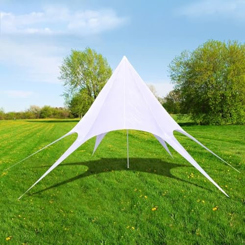 Mengtu Carpa de jardín hexagonal, carpa para fiestas, carpa de jardín, carpa para fiestas, tienda de cerveza, tienda de jardín, carpa de estrella, protección UV, estrella de 10 m, muebles de jardín
