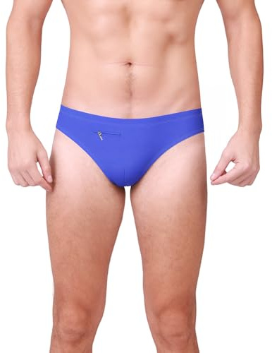 Trendy Boy Men's Swimming Briefs Sports Swimsuit Quick Drying Swimming Briefs Classic Swim Brief (L, LA661-Blue)