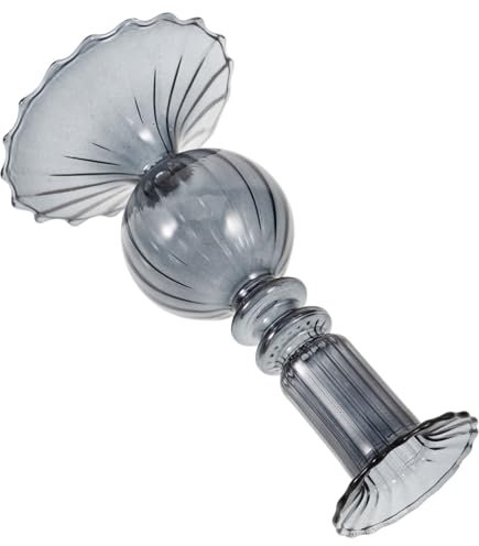 Cabilock portacandele in portacandele tealight dorato bastoncini di lampada candele decorative per matrimonio candelabro di portacandele a colonna Bicchiere Grey