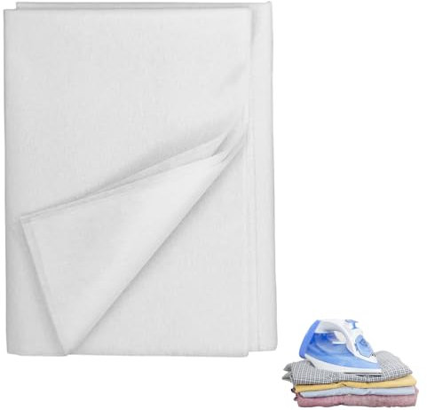 Bügelvlies,Aufbügelbare Vlies,100×200cm Aufbügelbarer Einlagestoff,Vlies zum Aufbugeln Einseitig,30g/m² Leichtgewicht,Bugelflies für Bugelfalten Verstärkte Bekleidung Verstärkung (Weiß (100×200cm))
