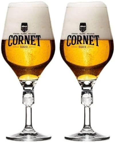 CORNET Ölglas 330 ml, uppsättning av 2, officiellt belgiskt ölglas