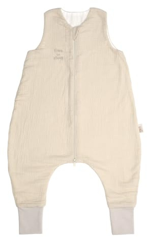 PERLETTI Saco de Dormir Bebe Tog 1 con Pies y Sin Mangas - 100% Algodón Orgánico Verano Primavera Transpirable para Niño Niña 12-24 y 24-36 Meses - Saco Dormir Infantil Ligero