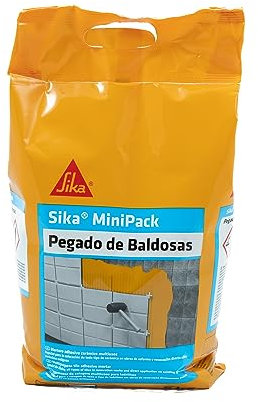 SIKA - MiniPack Pegado de baldosas - Blanco - Adesivo cementoso semiflexible para el pegado de piezas cerámicas en capa fina - Clase C1T - 5kg